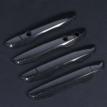

Carbon Fiber Door Handle Cover Car ABS Plastic Trim Accessory Replacement
