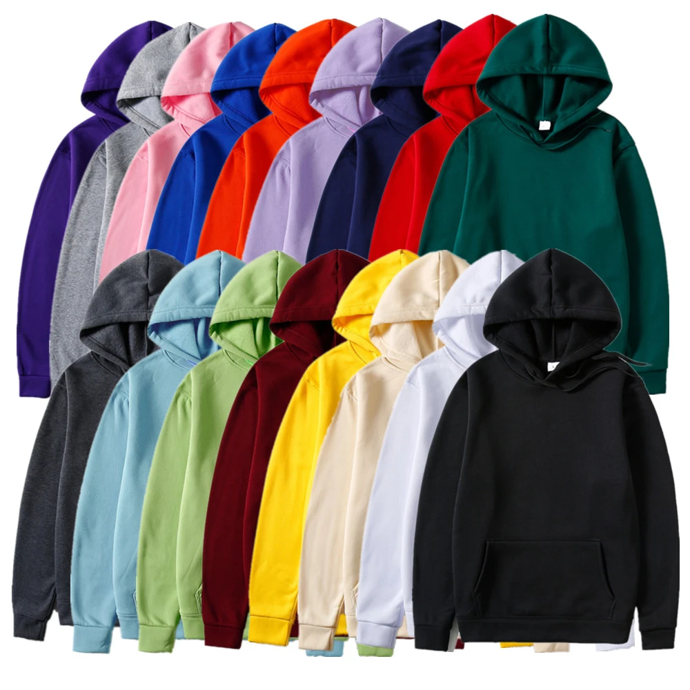 Sudaderas con capucha de 17 colores para hombre y mujer, sudaderas informales para hombre y mujer, sudaderas de Color sólido, Tops de otoño e invierno 2021|Sudaderas con y sudaderas| - AliExpress