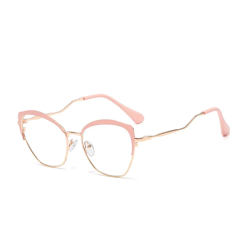 C3 Pink Pro Acme, металлическая оправа, кошачий глаз, оправа для очков, женские очки по рецепту, оптические очки, компьютерные очки, прозрачное стекло, PC1316 - Цвет оправы: C3 Pink