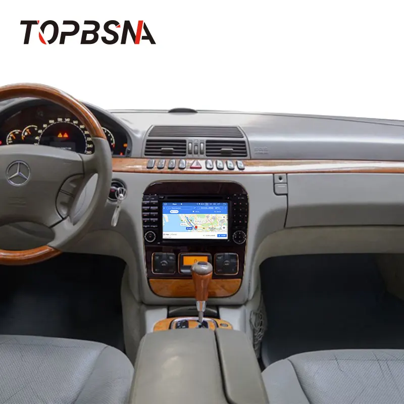 TOPBSNA 2 din Android 9,0 автомобильный мультимедийный плеер для Mercedes Benz s-класс W220 W215 S280 S320 S350 S500 wifi gps Автомобильный Радио Видео