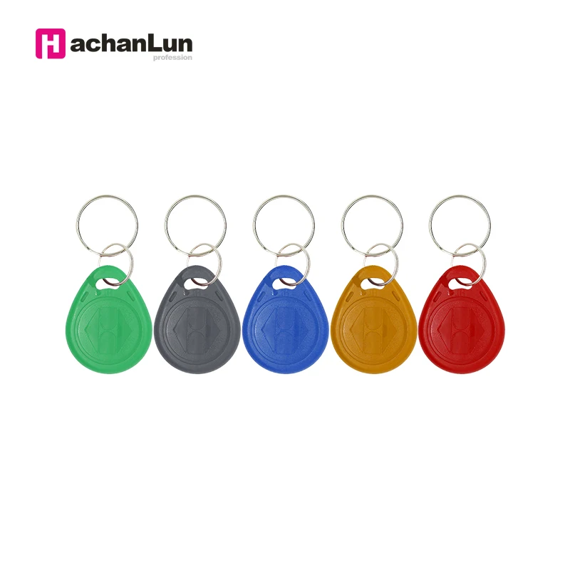 

5PCS EM4305 T5577 tag Copy Rewritable Writable Rewrite keyfobs RFID Key Ring Card Proximity Token Badge Duplicate