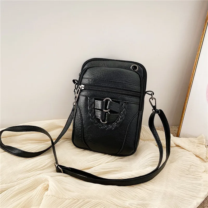 New Vintage Women Flap Fashion Casual Leather Shoulder Bags Lady Crossbody Messe