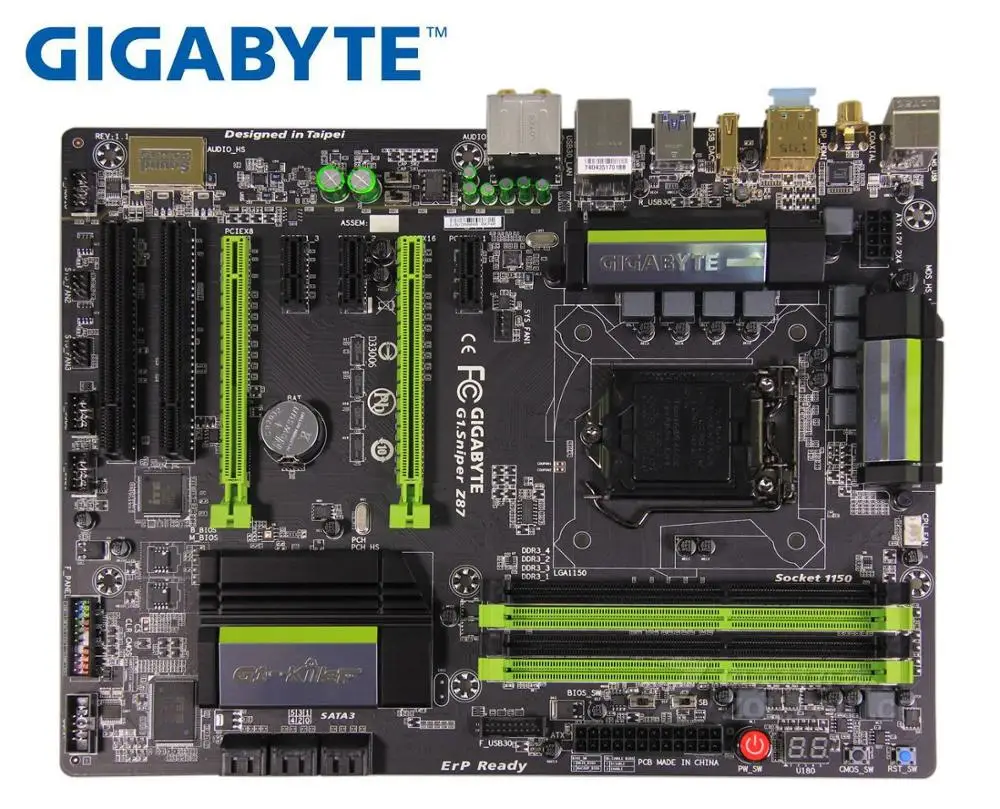 Б/у настольная материнская плата оригинальная для Gigabyt G1.Sniper Z87 LGA 1150 DDR3 USB2.0 USB3.0