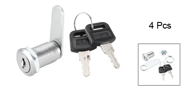 30mm Alike 4pcs Uxcell 2/4 шт. замки 16/20/25/30/35/40 мм цилиндр Длина ключом разных/так цинковый хром сплава покрытие металлом 90 градусов - Цвет: 30mm Alike 4pcs