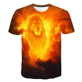 

2020 New Movie Glory Kingdom King Lion King Simba 3D Children's Wear Boys/Girls Children's Leisure T-shirt Short Sleeve Clothes