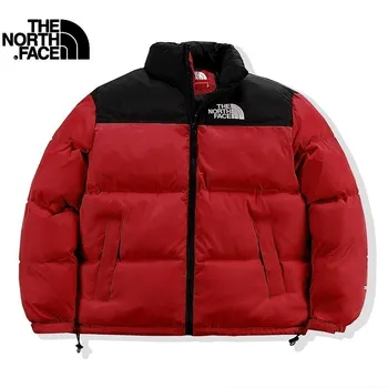 The north face-Chaqueta acolchada de algodón de gran tamaño para hombre, chaqueta gruesa cálida para pan, chaqueta de plumón de alta calidad
