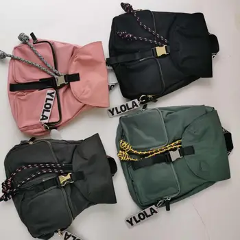 

Bimba Y Lola Bag 2020 New Waterproof Solid Color Medium Drawstring Backpack Harajuku Travel Shoulder Bags For Teenage Girls