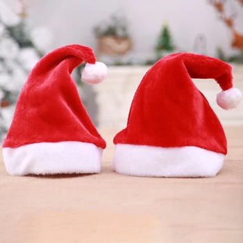 New Year Decoration Christmas Hat for Baby Adult Plush Santa Claus Hat Christmas Party Kids Gift Xmas Decorations Navidad 2021
