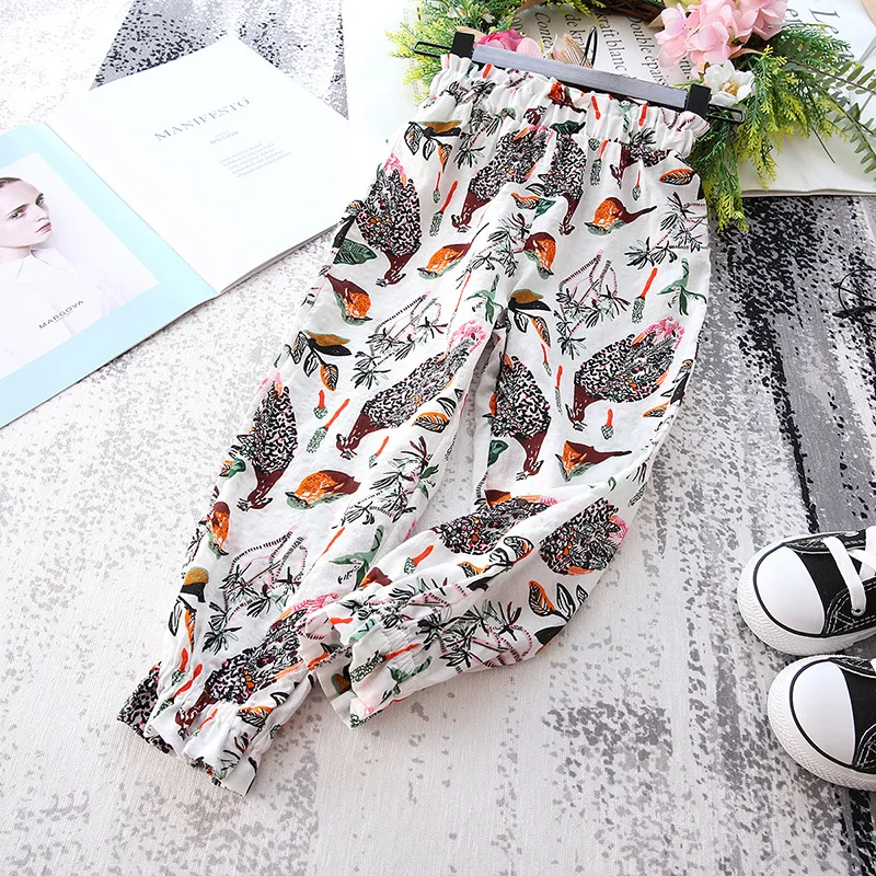 Studio Price Spike 9.9 Yuan Men And Women Children Anti Mosquito Pants Thin Children-Trousers Printed Summer Wear Crawler Fashio