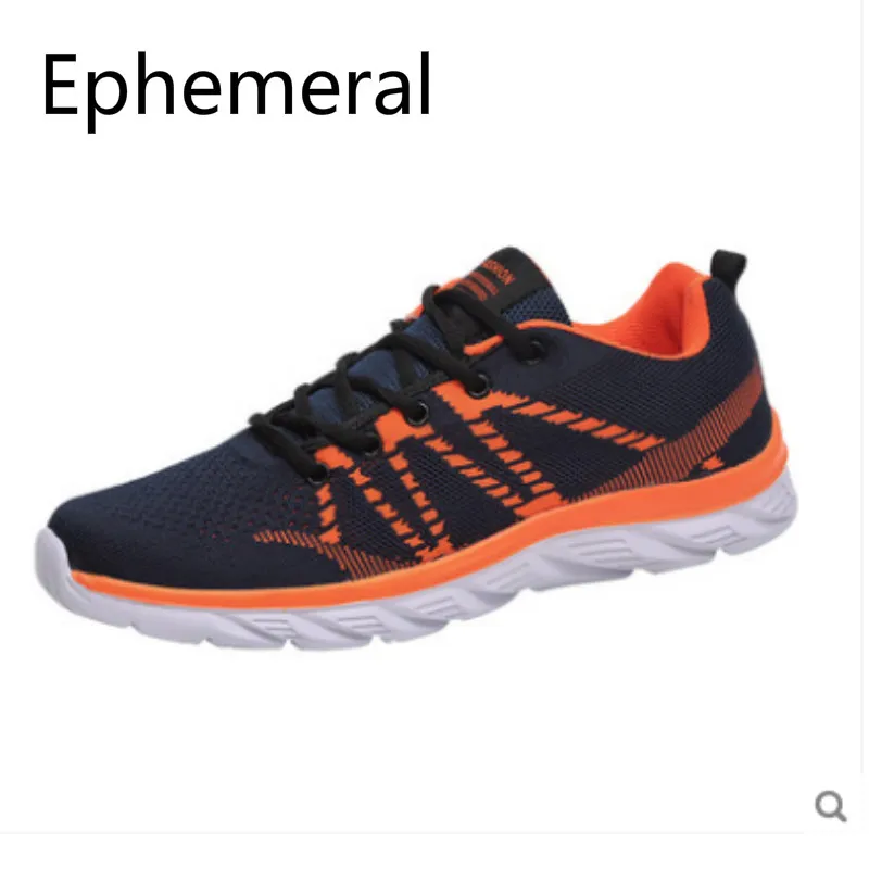 

Man Mixed Colors Sport Shoes Round Toe Thick Bottoms Lace-up Summer Running Shoes Anti-slip Plus Size 8-48 Black Orange Air Mesh