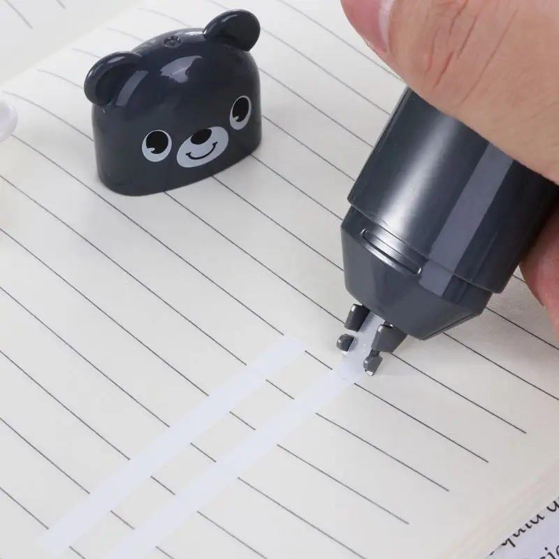 

2Pcs Cute Bear Design Correction Tape Student Stationery School Supplies Office Accessories Random Color