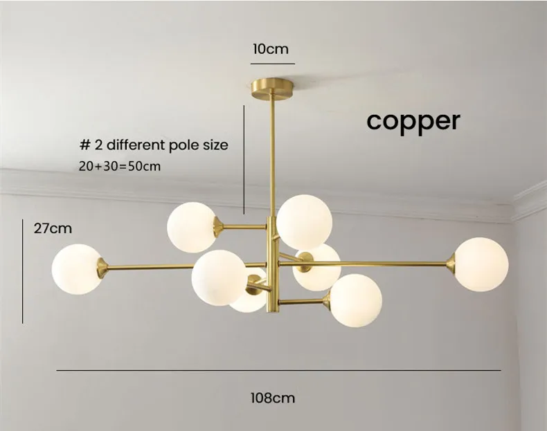 Modern Glass Ball Led Ceiling Chandelier Black Gold for Bedroom Living Dining Room Table Pendant Lamp Lusters Luminaire Lighting antique chandeliers