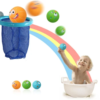 

Toddlers Baby Basketball Hoop Shooting Balls Dabbling Water Playset Bath toy Rebounds Toys Childen Bathroom Basketball Games
