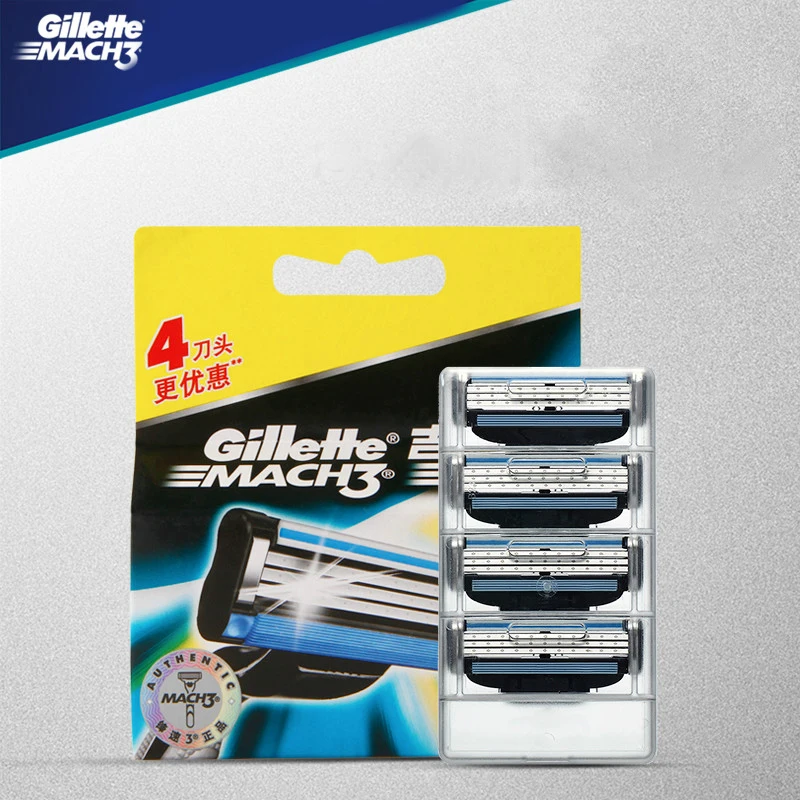 

Gillette 3 Series Safety Shaving Blades, 4 Pieces, Comfortable Men's Shaving Blades