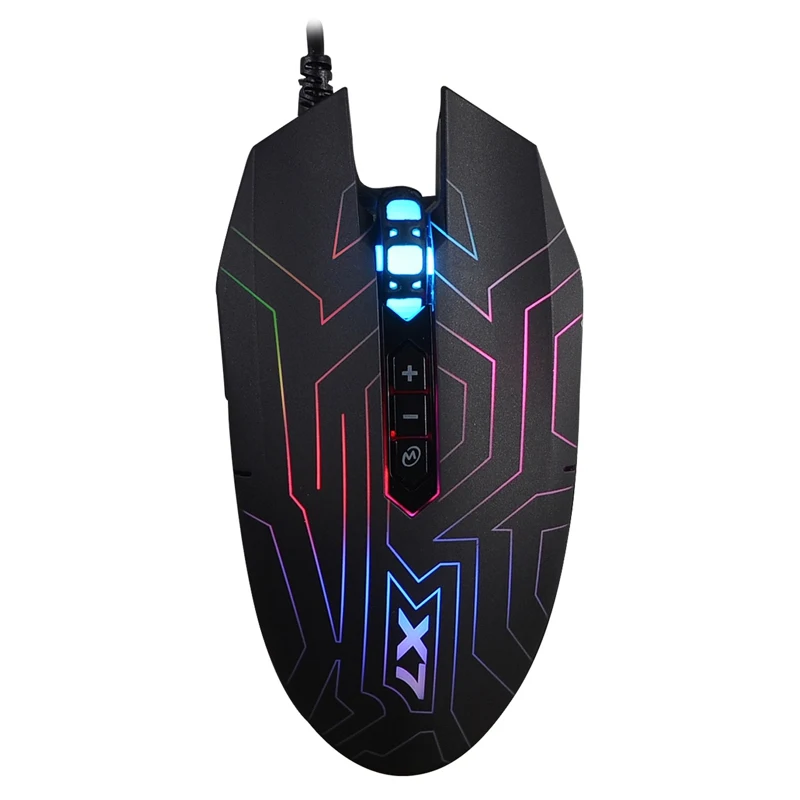 Мышь A4 X-77 черный оптическая(2400dpi) USB игровая(8but