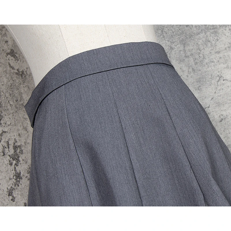 [EAM] плиссированная юбка контрастного цвета с высокой эластичной резинкой на талии и сеткой, женская модная одежда, Новинка весна-осень, 1A877
