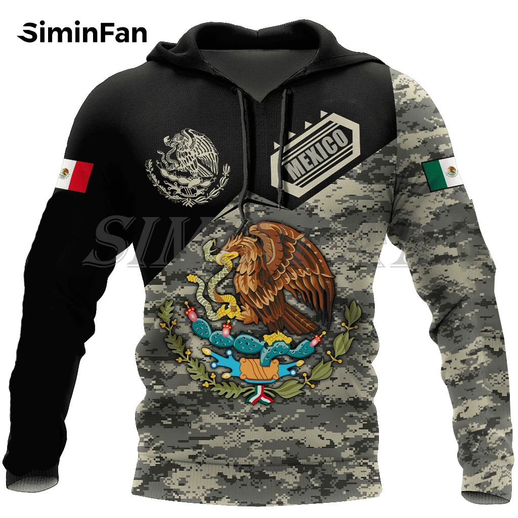 

Mens 3D Printed Hoodies Mexico Flag Eagle Camo Unisex Casual Sweatshirt Harajuku Pullover Women Tracksuit Zipper Jacket H35