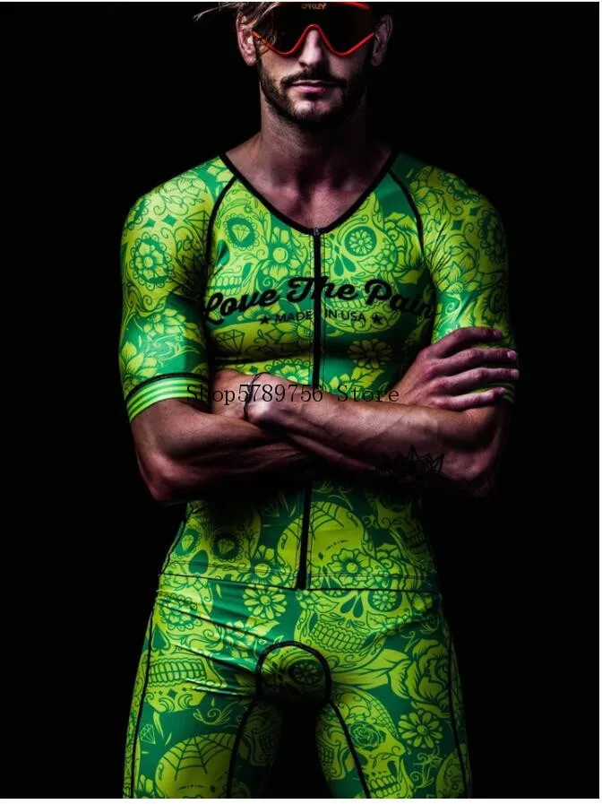 2020 мужской короткий рукав Велоспорт Джерси комбинезон КОМАНДА триатлон костюм