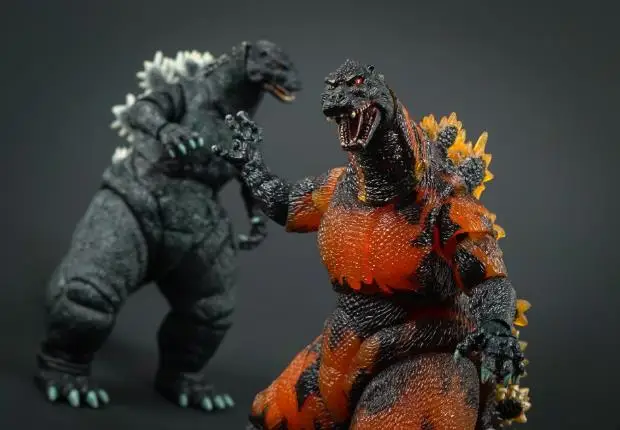 NECA Movie Gojira vs Destoroyah Burning Gojira 1995 ПВХ фигурка Коллекционная модель игрушки