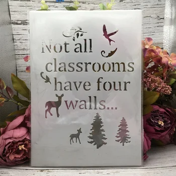 

29*21cm A4 Classrooms Words DIY Layering Stencils Wall Painting Scrapbook Coloring Embossing Album Decorative Template