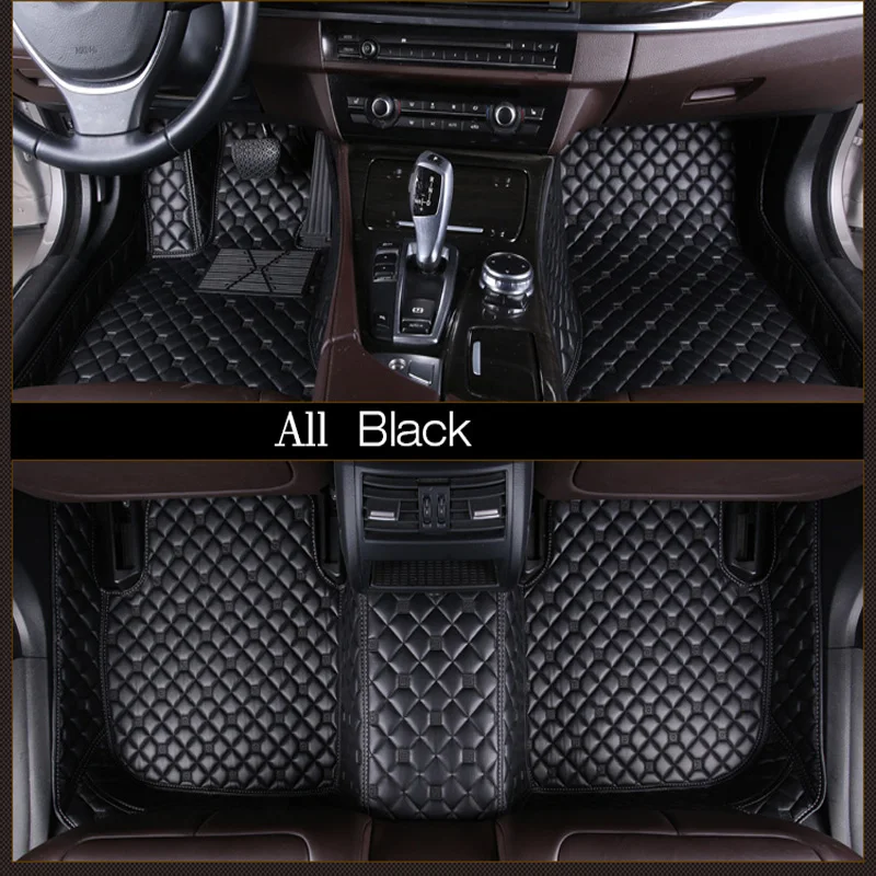 Пользовательские автомобильные коврики для Mercedes Benz CLS w218 w219 63 amg 220 250 260 300 320 400 5 водонепроницаемый кожаный Противоскользящий ковер - Название цвета: all Black