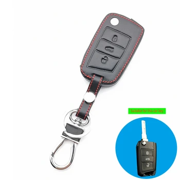 

Leather Case Cover Valve For Volkswagen Golf Polo Tiguan 7 for Skoda Octavia Ateca Karoq for SEAT Leon Ibiza 2015 2016 2017 2018