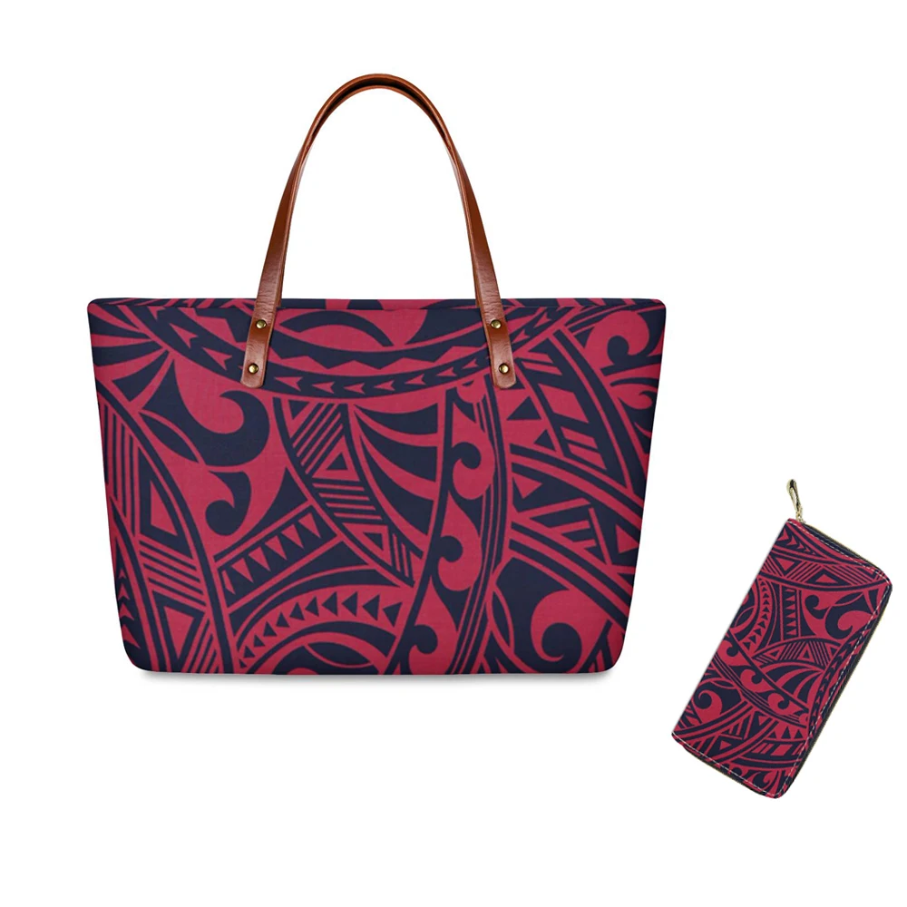 

Polynesian style Pattern custom Handbags Women 3D Printing Shoulder Bags Ladies Luxury Design Top-Handle Bag Females Bolsa purse