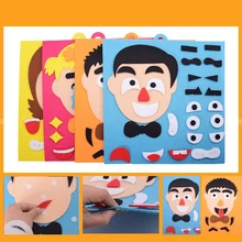 1 Набор 3D родителей и детей пять чувствительных органов DIY головоломки для сборки головоломки распознавание детей Обучающие Развивающие игрушки