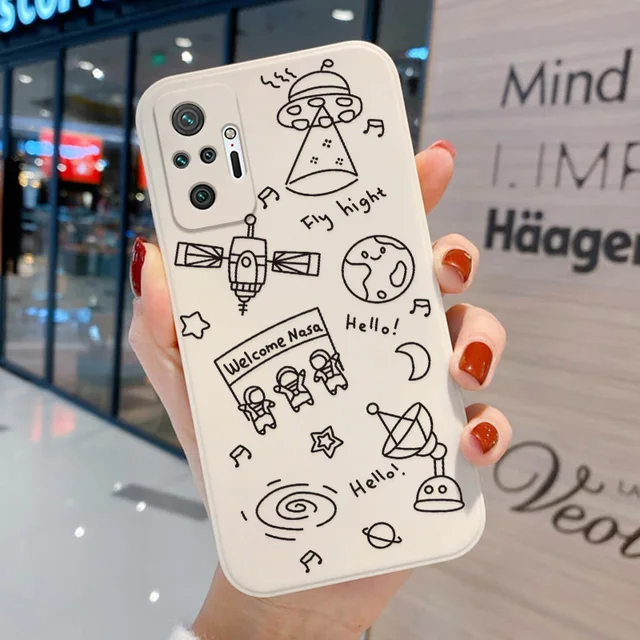 Poco X3 Pro Case Astronaut Soft Case For Xiaomi Redmi Note 10 9 Pro 8 Case Note9 Pro 11 9S 10S Little X3 9 T 9C NFC 9T 9A Cover OA56