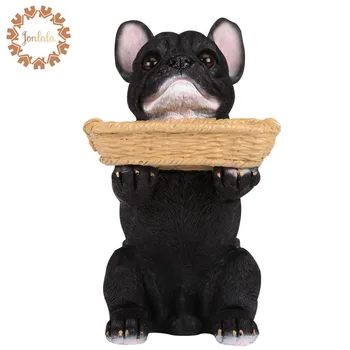 

Size S Resin Dog French Bulldog Tray Key Change Holder Ocarina Home Decoration Crafts Artificial Dog Best Gift, Free Shipping
