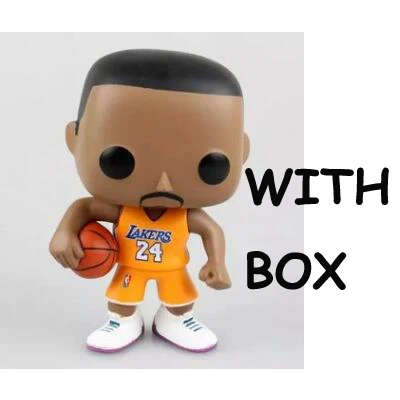 KOBE Orange with box Funko Pop баскетбольные персонажи Коби Джеймс Карри Кайри Джон Дамиан 10 см Виниловая фигурка игрушки - Цвет: KOBE Orange with box