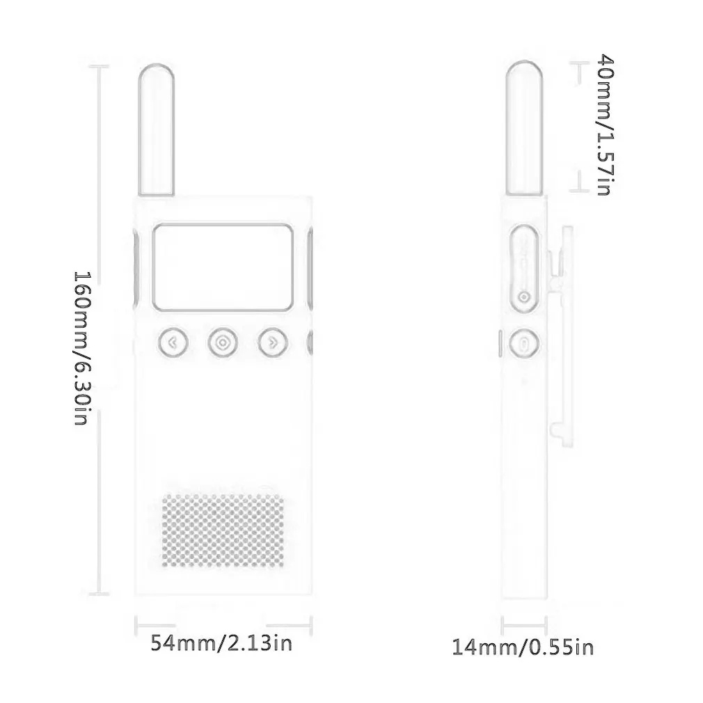 Обновленная версия Xiaomi Mijia Smart Walkie Talkie 1S с fm-радио динамиком в режиме ожидания смартфон приложение расположение поделиться быстро команда Talk