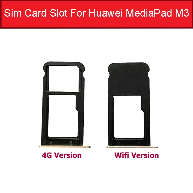 Оригинальный слот для Sim-карты Huawei MediaPad M3 BTV-DL09 4G или Wi-Fi версии Sim-кардридер лоток