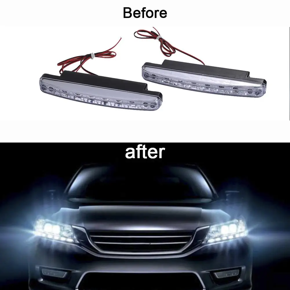 

Light Assembly Car 12V 8LED Medium Net Light Universal Daytime Running Light 8 LED Medium Net Light Daytime Running Light