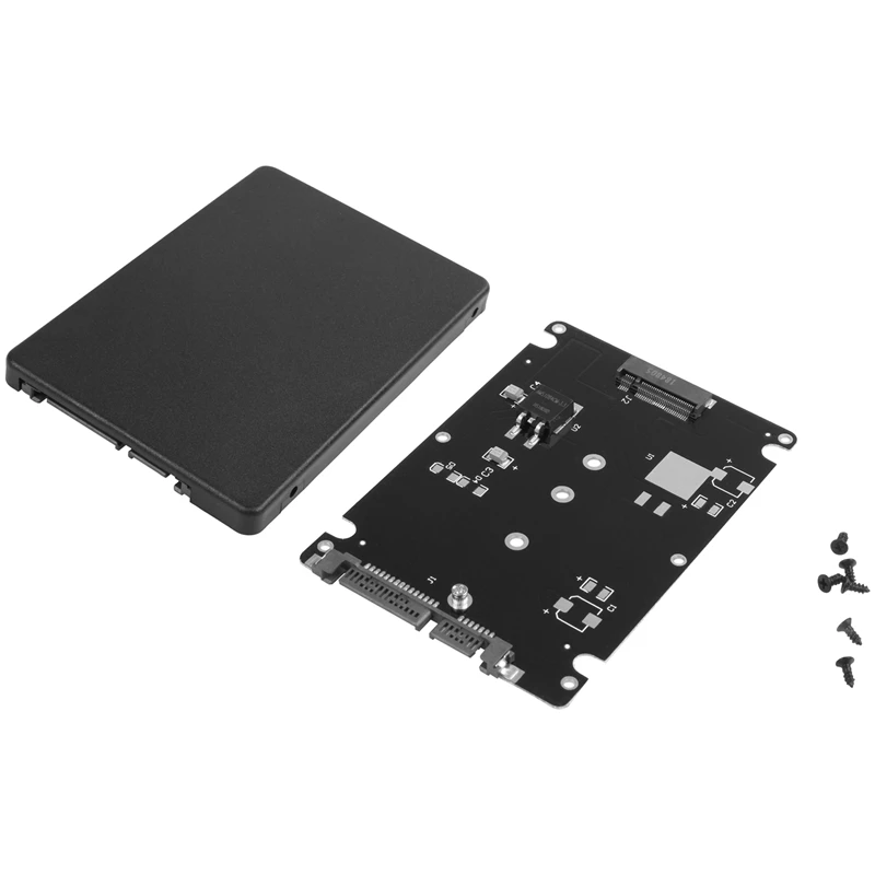 Черный B+ M ключ разъем 2 M.2 NGFF(SATA) SSD до 2,5 карта адаптера SATA с чехлом