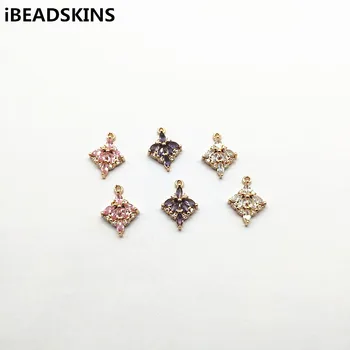 

New arrival! 18x14mm 50pcs Copper with Cubic Zirconia Square charm for Earrings parts,Accessories Earrings hand Made Jewelry DIY