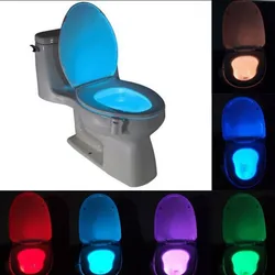 Lampe LED intelligente avec capteur de mouvement PIR pour siège de toilette, rétro éclairage étanche pour enfants, 8 couleurs 