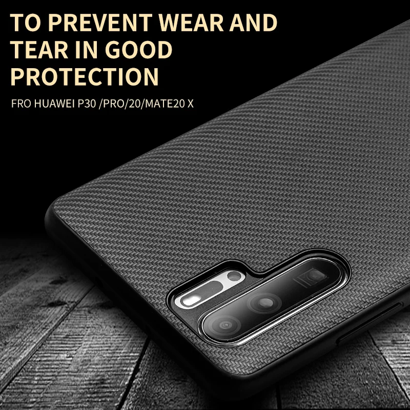 QIALINO чехол для телефона в деловом стиле из углеродного волокна для huawei P30 Pro, ультра тонкий чехол для huawei mate 20 X