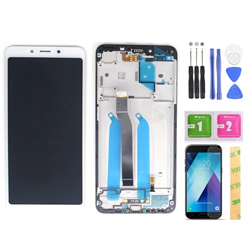 6a White with Frame lcd 5,4" для Xiaomi Redmi 6 lcd сенсорный экран кодирующий преобразователь сенсорного экрана в сборе с рамкой lcd для Redmi 6a lcd - Цвет: 6a White with Frame