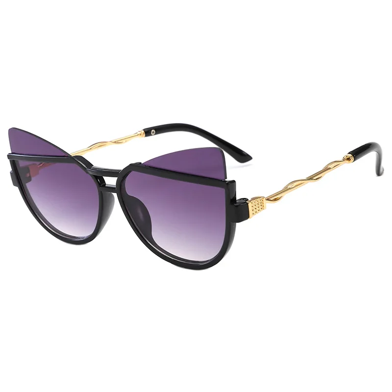 

Children Ocean Film Colorful Sunglasses Fashion Cat Eye Children Sunglasses European and American Girl Personality Boy Glasses