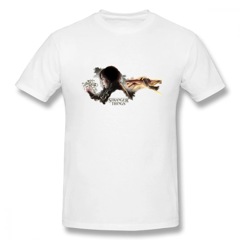 

Stranger Things People off white Men's Basic Short Sleeve T-Shirt 100 Percent Cotton Graphic Tshirt