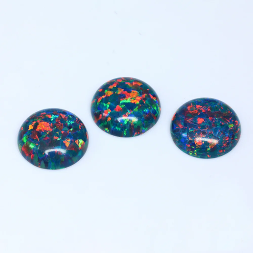 Opal Triplet 6mm Round Cabochon Cut Gem Gemstone 