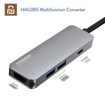 

YouPin HAGIBIS Type-C to HDMI Converter USB-C Docking Station Adapter Multi-Function Splitter For MacBook pro expansion For Pad