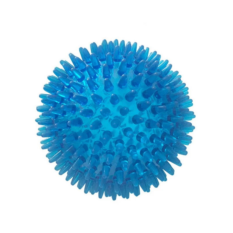 Puppy Dog Ball Squeak Toys For Golden Retriever Large Dogs Spiked Super Elastic Sound Chew Tooth Cleaning Toy | Дом и сад