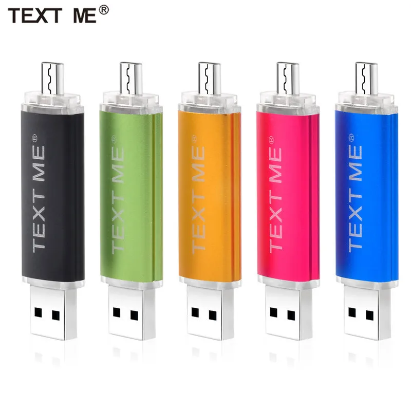 TEXT ME OTG usb 2,0 64 Гб USB флеш-накопитель 4 ГБ 8 ГБ 16 ГБ 32 ГБ карта памяти