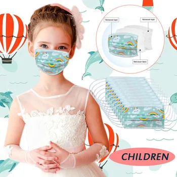 

New Disposable face mask fashion Cute Face Cover Children Disposable Mask Children Printing Pattern Activated Carbon Mask