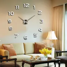 Зеркальные настенные часы самоклеющиеся наклейки на стену кварцевые зеркальные часы креативные съемные круглые акриловые большие часы для украшения дома гостиной
