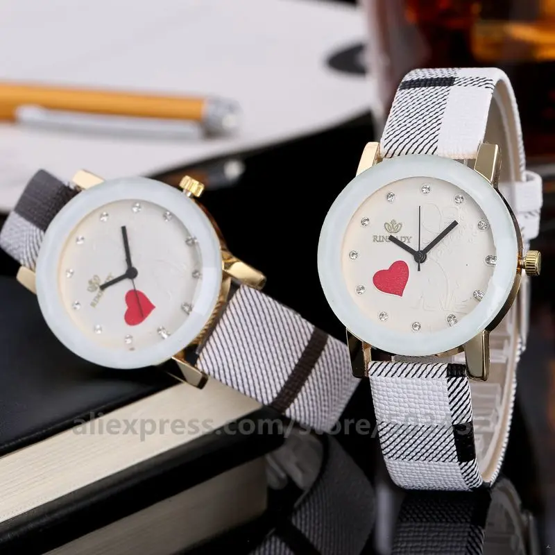 100 шт./лот часы с кожаным ремнем подарок для девушки Horloges Vrouwen женские часы с бриллиантовой шкалой наручные часы