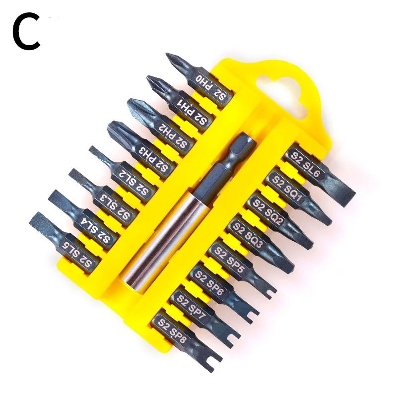 17* Защита от вскрытия Torx Шестигранная звезда бит магнитный держатель отвертка Биты Крест/Torx/щелевой/Y/u-тип/квадратный/PZ/треугольный Тип