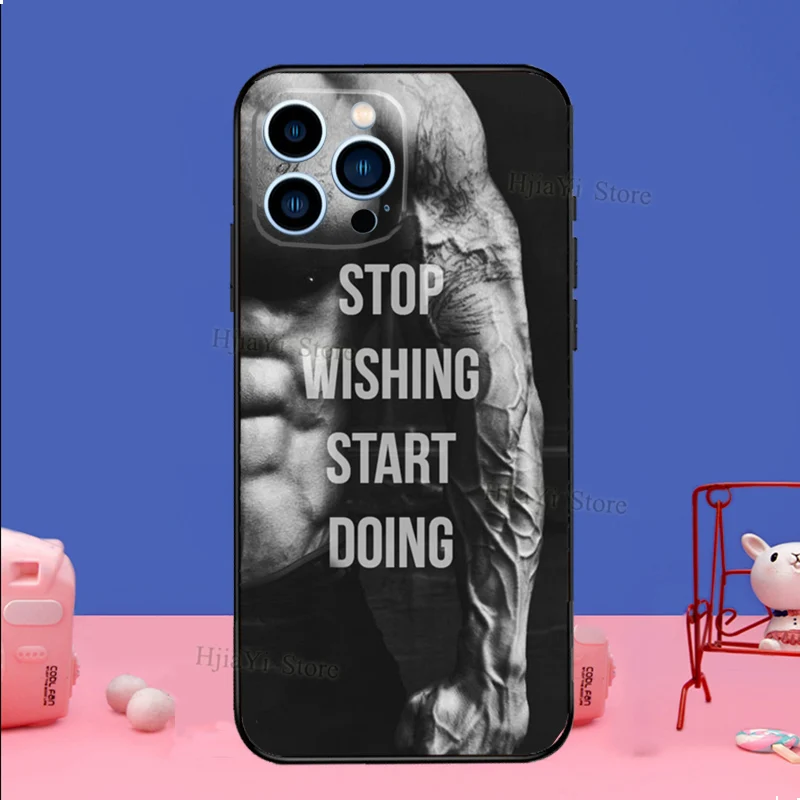 Gym Fitness Bodybuilding Phone Case For iPhone 12 13 Mini 11 Pro XS Max 6 7 8 Plus SE 2020 X XR Silicone Cover iphone 13 magnetic case